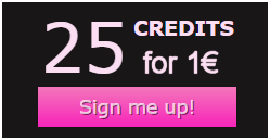 free 25 credits for one2one webcamsex